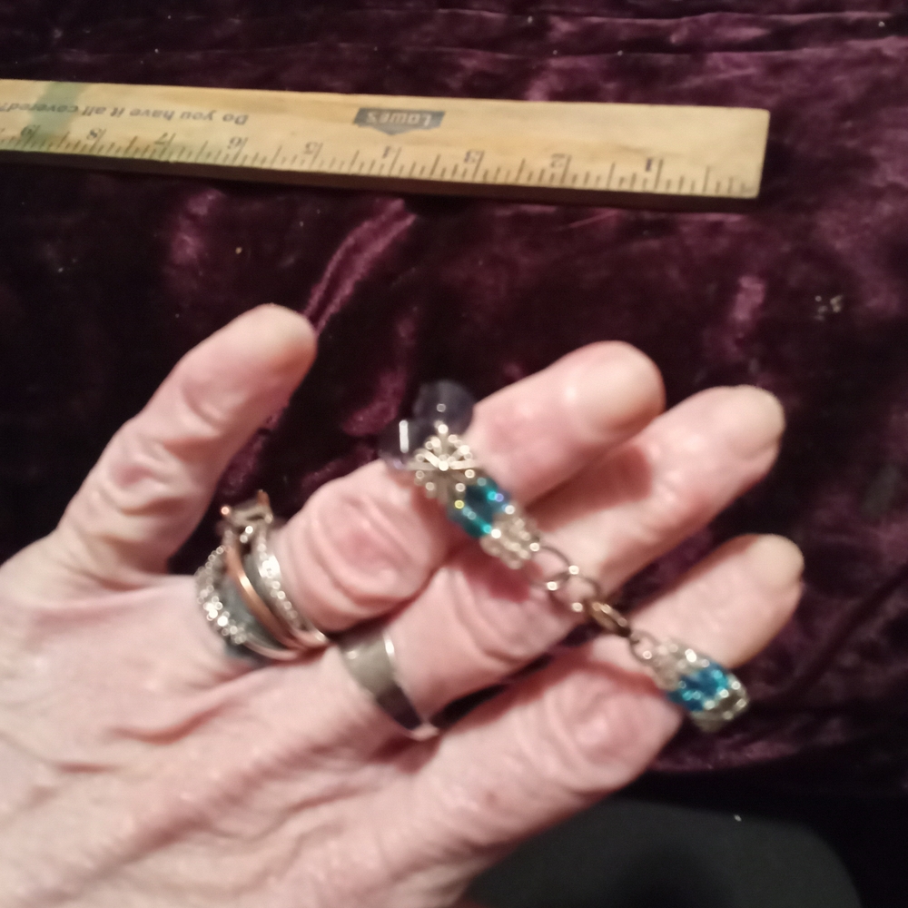 Elegant Silver and Blue Beaded Bracelet